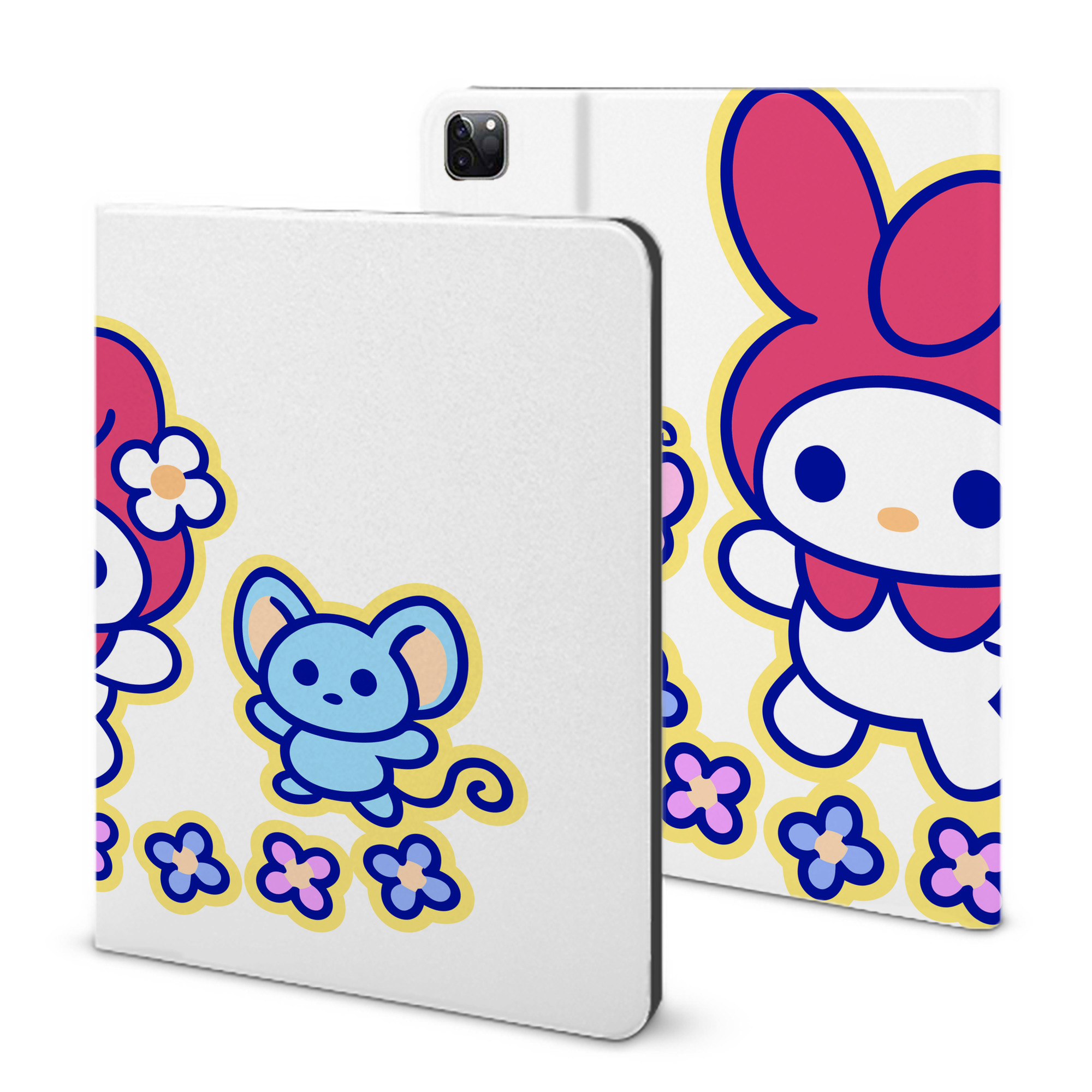 （画像用） Hello Kitty ハローキティ IPad ケース ブック型 PUレザー TPU 耐衝撃 軽量 薄型 ペン収納なし 全面保護 IPad 各モデル対応